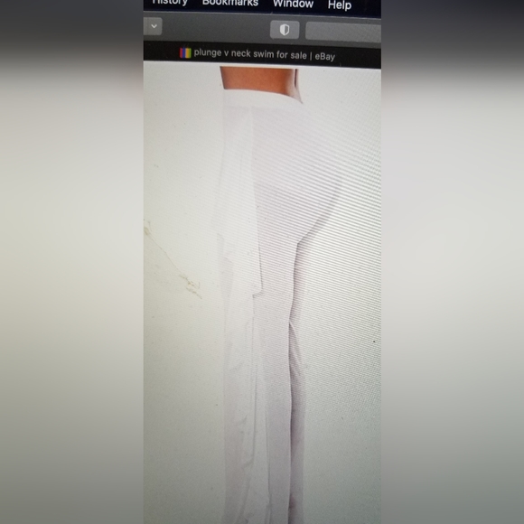 NWT SHEER MESH RUFFLE SWIMSUIT BIKINI BOTTOM COVER UP - Picture 4 of 14